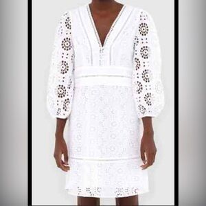 chinese dress ladies Banana Republic White Eyelet Dress- Size 2 – The Saved Collection